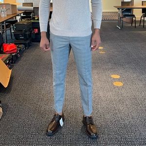H&M slim fit grey checked pant